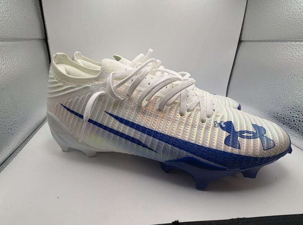Under Armour Blur Pro Men's Football Cleats White/Blue Size 11